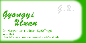 gyongyi ulman business card